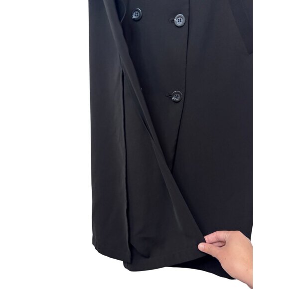 Forever 21 longline double-breasted vest black women's size S - Picture 6 of 10